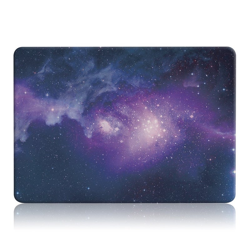 UESWILL Compatible with MacBook Air 13 inch M1 A2337 A2179 A1932 with Retina Display & Touch ID, Release 2022 2021 2020 2019 2018, Galaxy Pattern Hard Case Cover + Microfiber Cloth, Nebula/Purple - Image 3